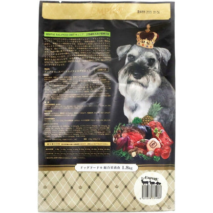 <a href="https://www.qoo10.jp/gmkt.inc/Search/brand.aspx?brandno=115624" target="_blank" class="title_brand" id="btn_brand" title="EMPIRE">EMPIRE</a>【人気商品】ドッグフード 犬 フード EMPIRE DOGDRY 小粒 1.8kg（450g×4） エンパイア (B)