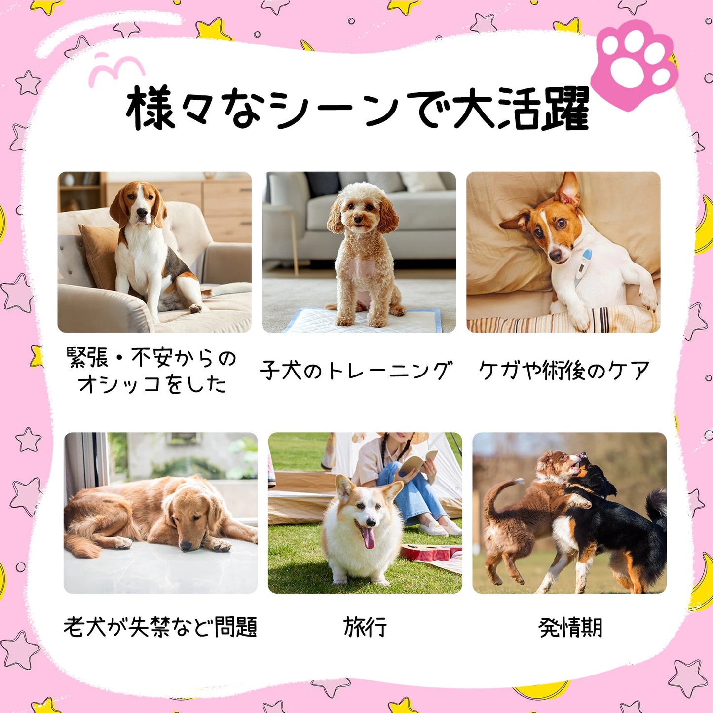 <a href="https://www.qoo10.jp/gmkt.inc/Search/brand.aspx?brandno=136149" target="_blank" class="title_brand" id="btn_brand" title="Japapet">Japapet</a>ペットオムツ 犬用オムツ 女の子用 5サイズ 4袋セット 42/38/36/34/32枚入 マナーおむつ ペット用おむつ 介護用 ペット用生理パンツ 長時間使用