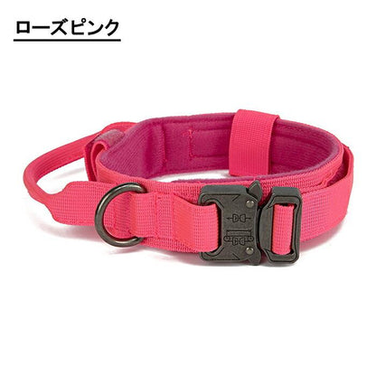 着 小型犬 サバイバル ナイロン製 首輪 ペット用 ミリタリー 中型犬 犬 首輪 迷彩 犬 ハンドル付き グリップ 大型犬 訓練 おしゃれ
