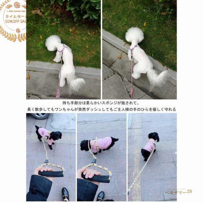 犬 ハーネス&amp リード ２点セット ペット用品 大型犬 小型犬 中型犬 ペットグッズ 犬用 猫用 胴輪 首輪 サイズ調整可