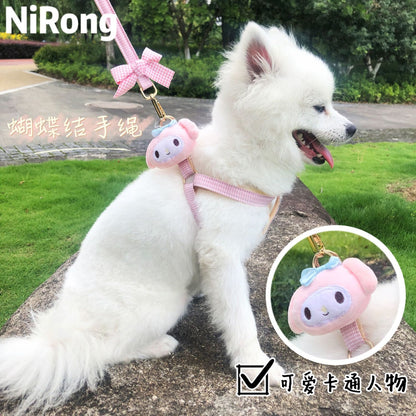 <a href="https://www.qoo10.jp/gmkt.inc/Search/brand.aspx?brandno=558" target="_blank" class="title_brand" id="btn_brand" title="サンリオ">サンリオ</a>サンリオ【極速出荷】【無料限定】犬牽引ロープ猫ロープかわいいベスト胸ストラップ犬ロープ犬チェーン脱出防止中小型犬