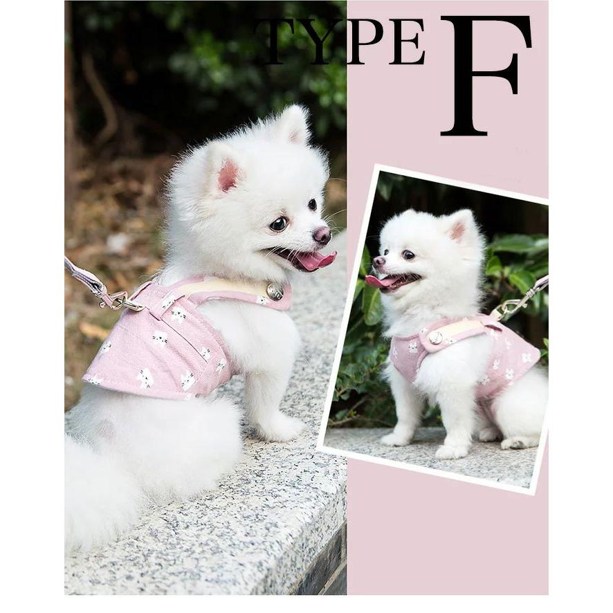 新商品プロモーション，数量限定 犬 ハーネス リード付 ペット 服 デザイン ウェアハーネス 胴輪 キャット ドッグ メッシュ犬 ハーネス