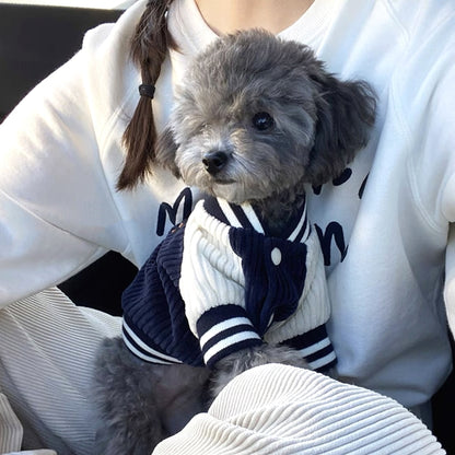 ペット服 犬の服 犬猫服 野球服 ジャケット テディビーベア ヨークシャー 小中型犬 服 快適 ペット用品 犬用品 散歩 防寒 秋冬服