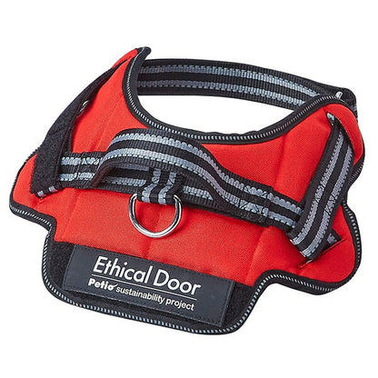 ペティオ 犬用胴輪 EthicalDoor エシカルドア イージーウェアハーネス M レッド ブルテリアボーダーコリー等 中型犬用 犬具 胴輪 繊維 Petio W56092