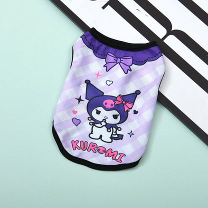 超人気 ペット かわいい チョッキ 洋風超萌猫犬 夏の涼しげ服 サンリオシリーズ キティ 通気服