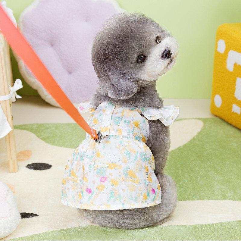 早い者勝ち 発売特典ペットウェアワンピースカン犬服ドッグウェア洋服袖なし花柄総柄お散歩お出かけおしゃれかわいい犬いぬペット服