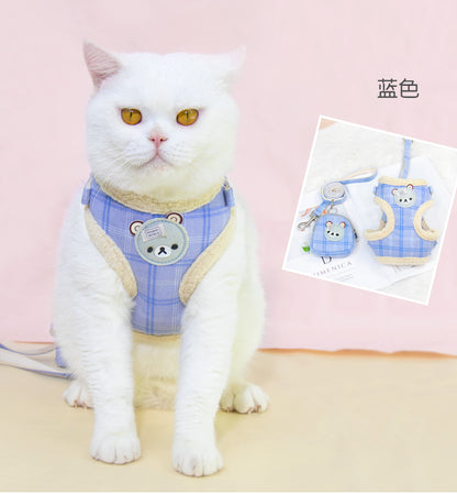 ハーネス 小型犬 ハーネスリードセット 中型犬 おしゃれ シンプル ペット用品 簡単装着 2点セット お出かけ 軽量 リーシュ 猫用 犬 胴輪 犬用ハーネス 犬用 134 リード ペットハーネス ネコ