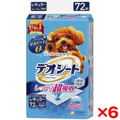 <a href="https://www.qoo10.jp/gmkt.inc/Search/brand.aspx?brandno=18151" target="_blank" class="title_brand" id="btn_brand" title="ユニ・チャーム">ユニ・チャーム</a>6個セット デオシート 超吸収無香消臭レギュラー72枚