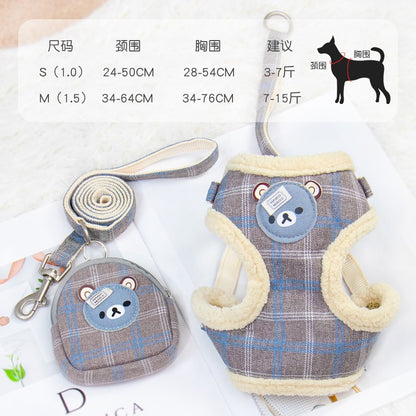 ハーネス 小型犬 ハーネスリードセット 中型犬 おしゃれ シンプル ペット用品 簡単装着 2点セット お出かけ 軽量 リーシュ 猫用 犬 胴輪 犬用ハーネス 犬用 134 リード ペットハーネス ネコ