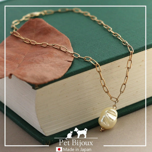 <a href="https://www.qoo10.jp/gmkt.inc/Search/brand.aspx?brandno=121124" target="_blank" class="title_brand" id="btn_brand" title="MELODY ACCESSORY">MELODY ACCESSORY</a>K18GP 送料無料 ドッグアクセサリー 犬用 ネックレス 首輪 チョーカー 犬 いぬ DOG ねこ 猫 ペット パール ゆがみパール バロックパール 淡水パール シンプル