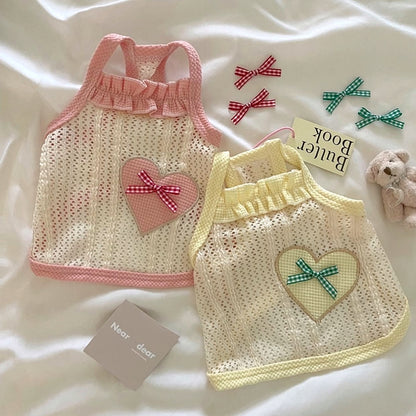 [犬 服]犬 洋服 ins人気商品 ペット犬服かわいい薄型通気性愛メッシュスリング小型犬猫ベスト