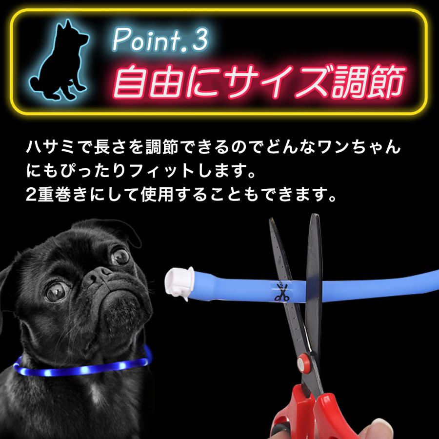 光る首輪 光る 充電式 散歩 首輪 LED おしゃれ 犬 夜 ペット レインボー 猫 USB ライト