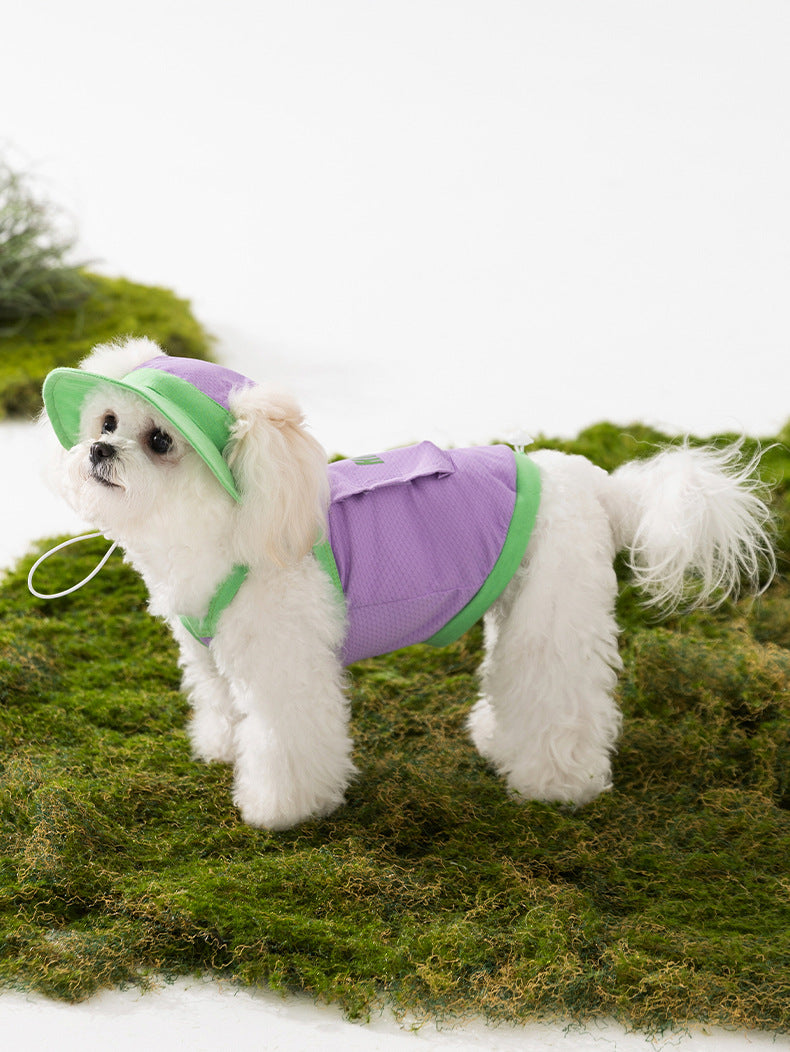 【新入荷】犬 洋服 犬服 春夏 リーシュベスト 小型犬 ペット服