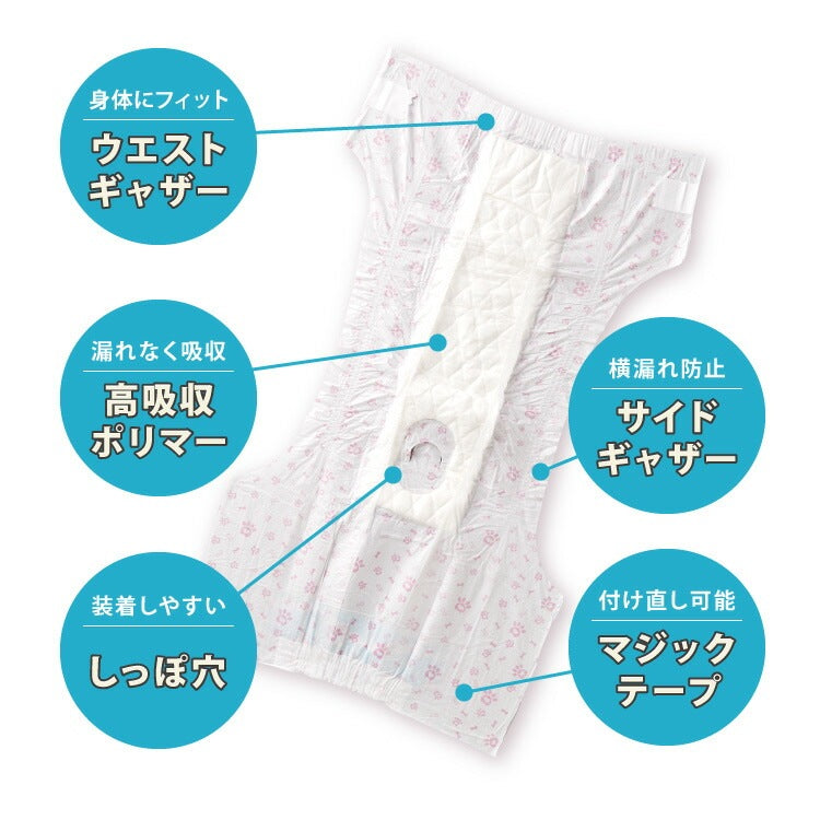 <a href="https://www.qoo10.jp/gmkt.inc/Search/brand.aspx?brandno=134820" target="_blank" class="title_brand" id="btn_brand" title="リコメン堂">リコメン堂</a>犬 おむつ ペット 女の子 抗菌 消臭 XXS XS S M L XL 6サイズ 7層構造 超吸収 防臭 120枚 100枚 大容量 マナー ベルト パンツ しつけ マーキング防止 介護 超小型犬 小