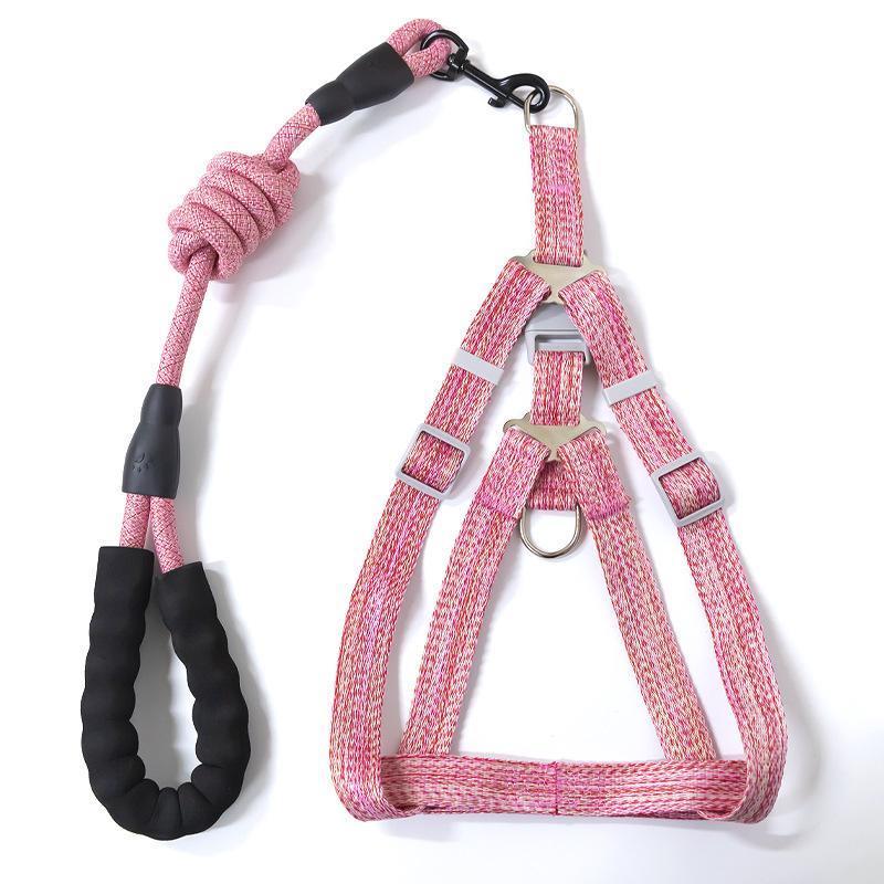 [運送免除][7月新品]犬 ハーネス 安全帯 リード ペット 胴輪 抜けない ドッグ 猫 小型犬 中型犬 大型犬 可愛い 簡単着脱 調節可能 牽引ロープ 散歩 お出かけ