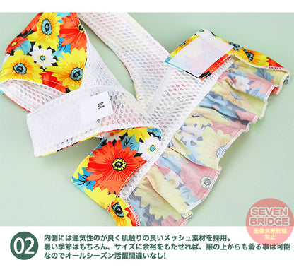 ドレス ドッグ リボン リード キャット ワンピース ウェアハーネス 服 胴輪 犬 ハーネス 付 ペット フラワー