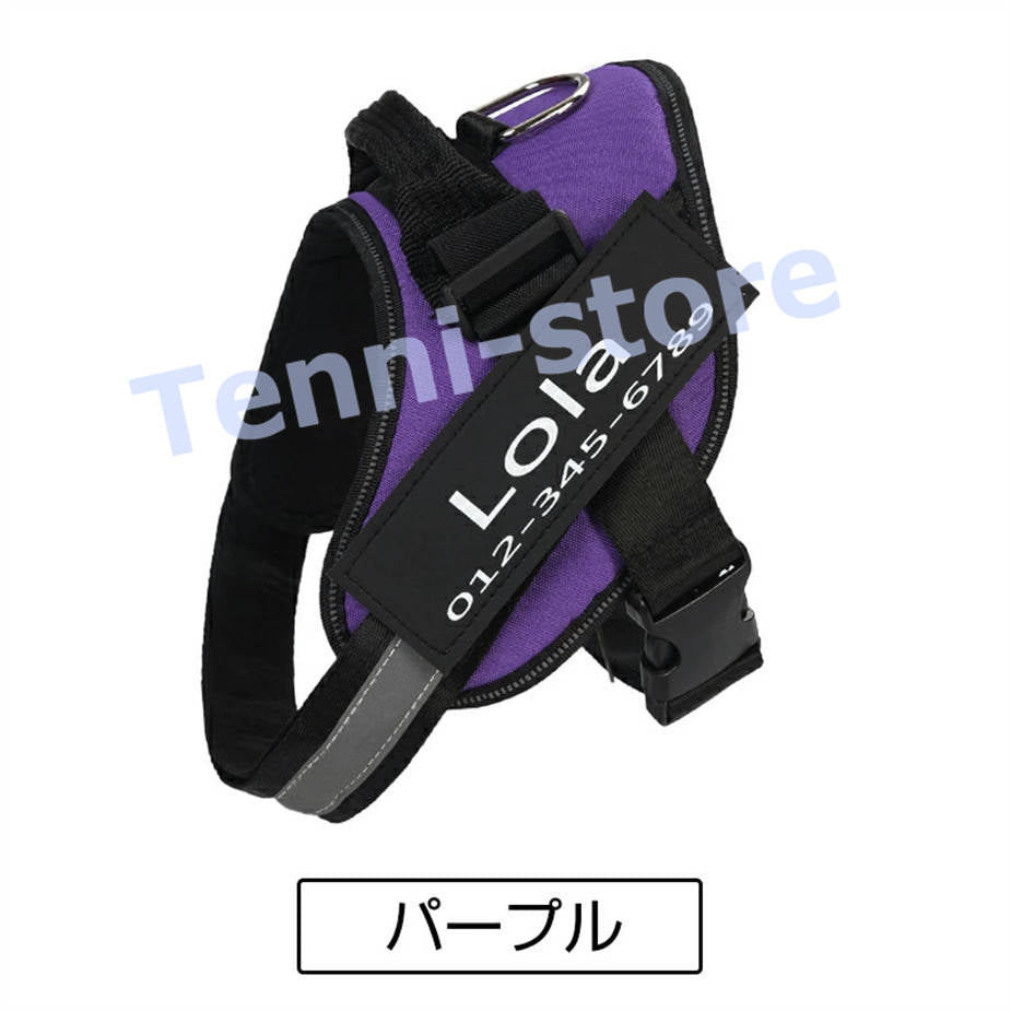 今週の新製品 タイムセール 犬 ハーネス 名前 胴輪 単品 名入れ イニシャル 簡単装着 引っ張り防止 抜けない 小型犬 中型犬 大型犬 かわいい 散歩 お出かけ アウトドア 【一部当日発送】 在庫が
