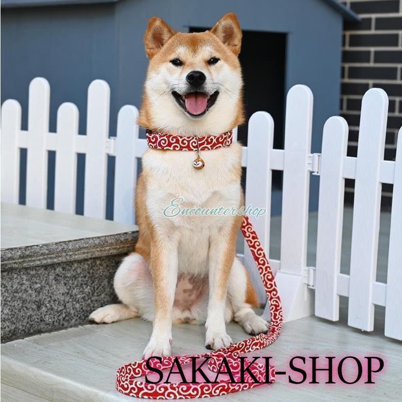 好評 一部即納！犬 首輪 唐草模様 犬の首輪 からくさ バックル首輪 柴犬 犬 可愛い おしゃれ 散歩 リード スカーフ バンダナ 小型犬 中型犬 大型犬