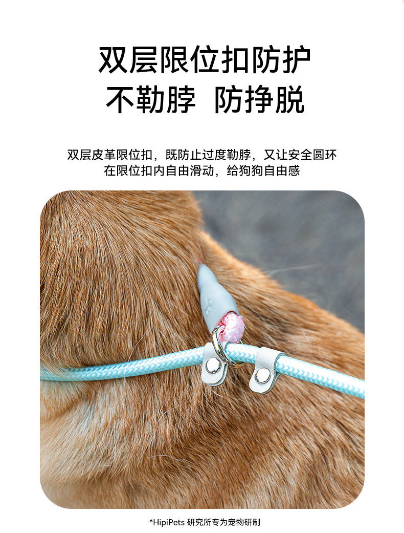 犬 リード ハーネス 紐 散歩紐 犬用デニムハーネス＆リード けん引ロープ ペット用品 s06