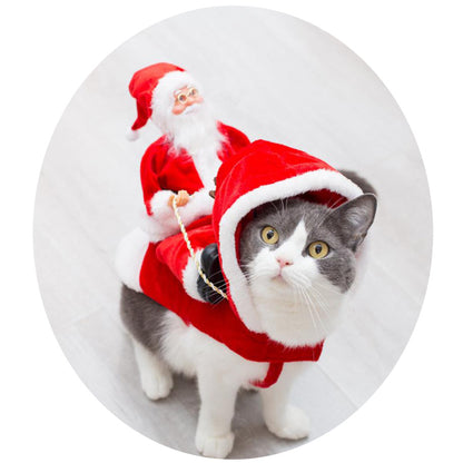 ペット犬クリスマス衣装サンタ乗馬スーツクリスマスペット服鹿乗馬スーツペットクリスマス用品
