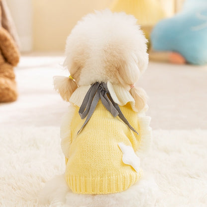 ペット服 秋冬犬スカートニットペット服