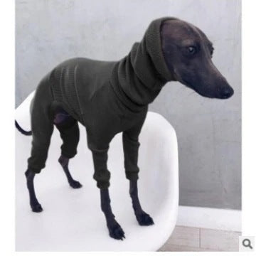 新品掲載！タートルネックドッグウェアペットウェア袖あり中型犬大型犬パジャマイタグレサルーキ犬服ックスリムフィット長袖tシャツカットソー部屋着あったか