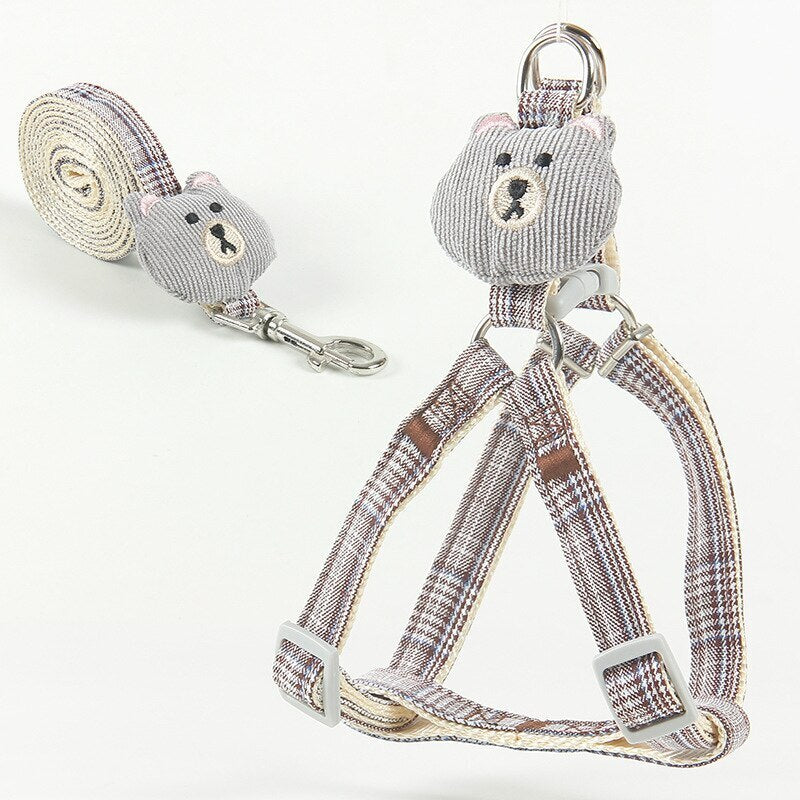 選べる福袋2025-ペット ハーネス リード ２点セット ドッグウェア 胴輪 犬用 犬服 お洒落 シンプル ペット用品
