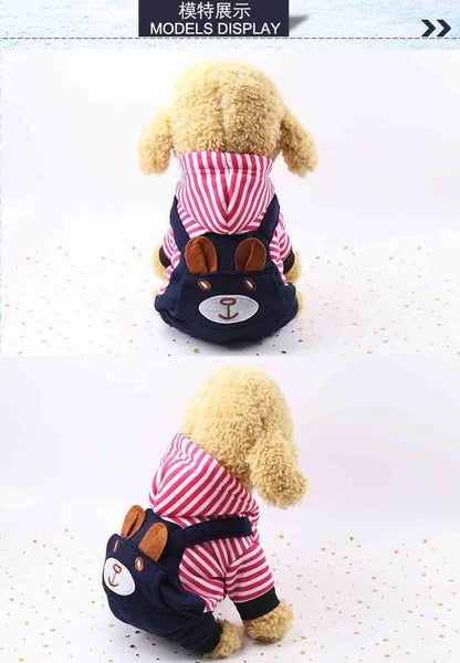 保温 ペット服 厚手 ペット 猫犬服 小中型犬 サロペット ドッグウエア ペット用品 犬用品 犬服