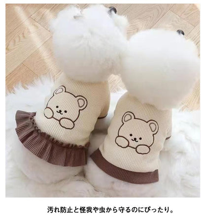 新作セールトイプードル 猫の服 ワンピース ペット服 ドッグウェア 犬の服 小型犬 カットソー Tシャツ 男の子 秋 冬 春 パグ フレンチブルドッグ キャットウェア 半袖 女の子 おしゃれ 部屋着