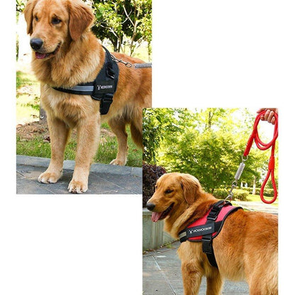 ハーネスリード胴輪首輪犬用中型犬スプリングペット8の字ハーネス通気性リードハーネスセットドッグランお散歩脱着簡単衝撃吸収外出