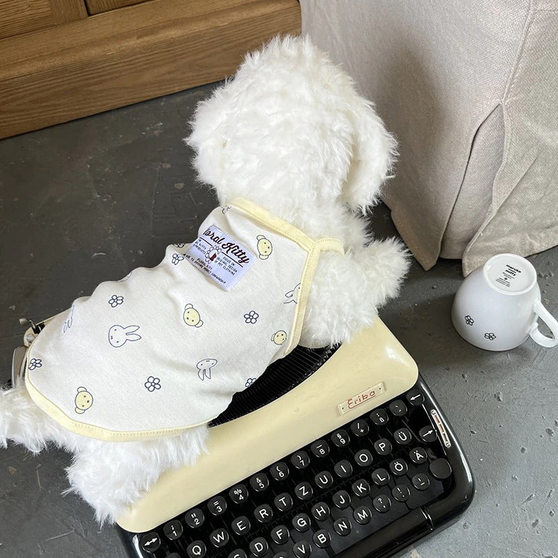 [犬 服]犬 洋服 ins人気商品 子犬犬ペット服夏かわいい通気ベスト小型犬抜け毛防止スリング