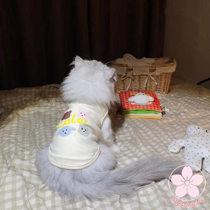新作 トレンド ペット 服 安い犬 春 夏 秋 アニマル 柄 タンクトップ 可愛い かわいい 猫 ドッグウェア