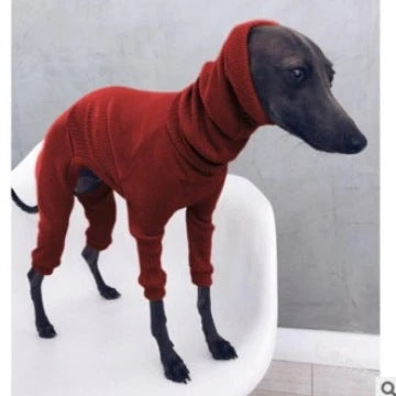 新品掲載！タートルネックドッグウェアペットウェア袖あり中型犬大型犬パジャマイタグレサルーキ犬服ックスリムフィット長袖tシャツカットソー部屋着あったか