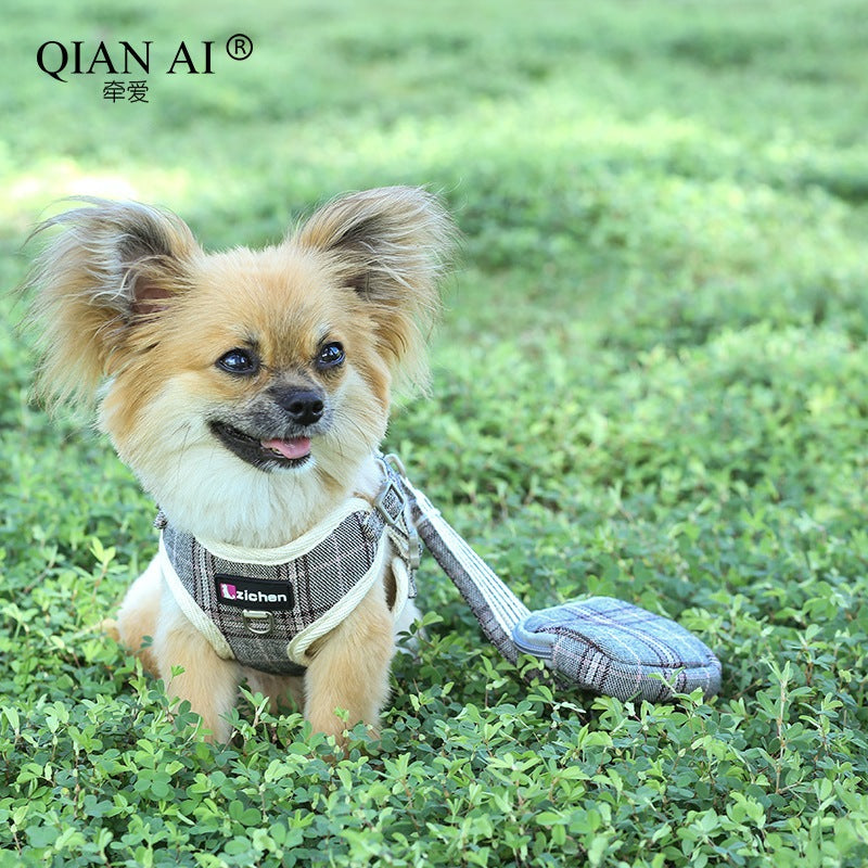 犬用 リーシュ 簡単装着 シンプル ネコ用ハーネス お散歩 ハーネスリードセット 小型犬 胴輪 2点セット お出かけ おしゃれ 軽量 129 ペットハーネス 猫用 中型犬 ハーネス リード ペット用品