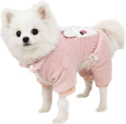 人気秋冬新しいペットウェア かわいい厚手ペット服 暖かい 快適犬洋服
