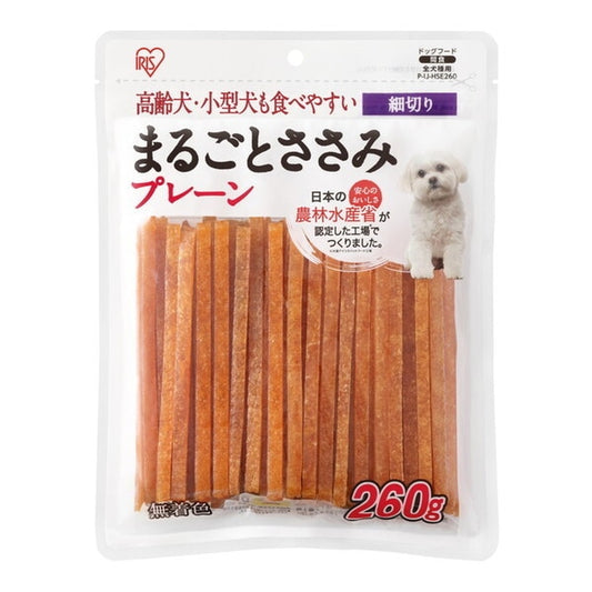 <a href="https://www.qoo10.jp/gmkt.inc/Search/brand.aspx?brandno=49458" target="_blank" class="title_brand" id="btn_brand" title="アイリスオーヤマ">アイリスオーヤマ</a>P-IJ-HSE260 まるごとささみジャーキー細切り (プレーン 260g)