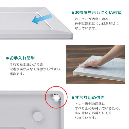 <a href="https://www.qoo10.jp/gmkt.inc/Search/brand.aspx?brandno=49458" target="_blank" class="title_brand" id="btn_brand" title="アイリスオーヤマ">アイリスオーヤマ</a>スクエアドッグトレー　ワイド　ＳＱＤＴ－６１６Ｗ　ホワイト　犬　トイレ　ＣＲＣ40―30―05―15―00