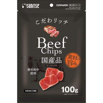 <a href="https://www.qoo10.jp/gmkt.inc/Search/brand.aspx?brandno=26472" target="_blank" class="title_brand" id="btn_brand" title="マルカン">マルカン</a>こだわリッチ ビーフチップス 100g
