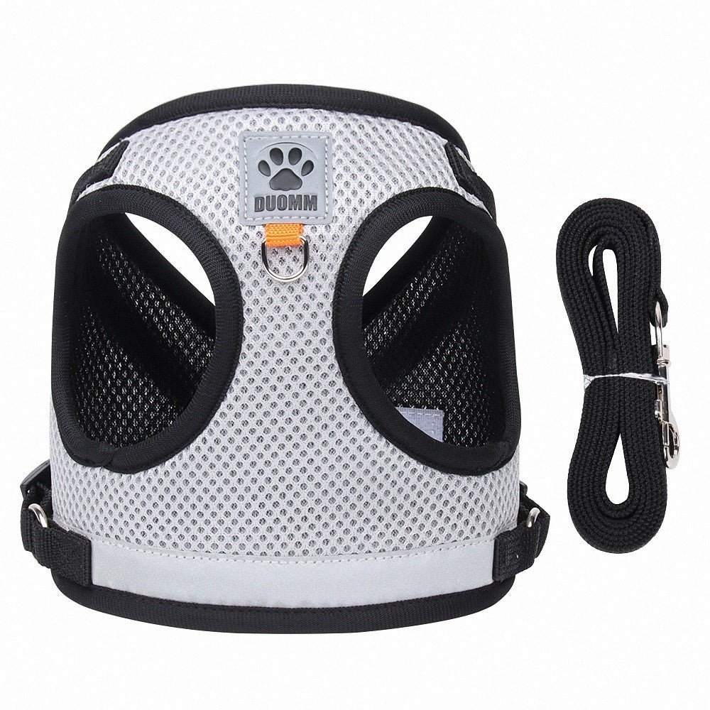犬用 ハーネス リードセット 中型犬小型犬 脱げない 着せやすい おしゃれな犬ファッション ペット用品かわいい犬ベルト 17カラー選べる