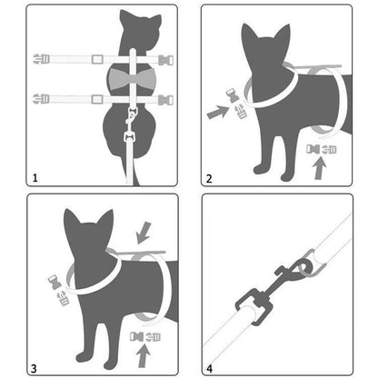 3日以内に出荷 2025新品 ２点セット ペット用品 ハーネス リード 猫用 小型犬用 全３色 ポリエステル S ( 15-3kg ) M ( 3-5kg ) L( 5-75kg ) リード長さ12
