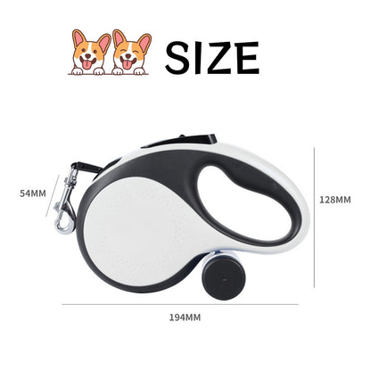 3日で出荷 自動伸縮ペット用リード ゴミ袋ホルダー付き 中大型犬対応 散歩用リード 猫犬兼用 アウトドア 携帯便利 爆走防止タイプ 3M/5M/8M