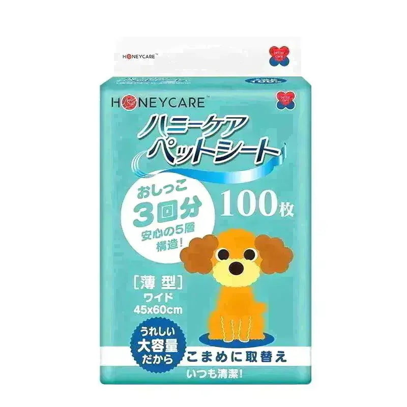 <a href="https://www.qoo10.jp/gmkt.inc/Search/brand.aspx?brandno=109151" target="_blank" class="title_brand" id="btn_brand" title="Honeycare">Honeycare</a>ペットシーツ 薄型 ペットシート犬猫 サイズ選択可 レギュラー800枚 ワイド400枚 スーパーワイド200枚