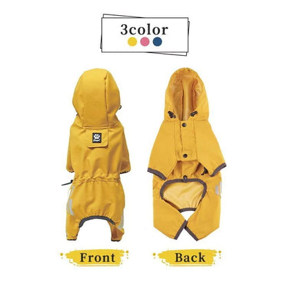 犬用 レインコート レインパーカー 犬 四季通用 帽子付き ペット服 ドッグウェア 可愛い 通気 軽量 ペット用品 着脱簡単 4本足 雨具 小型犬 中型犬 おしゃれ