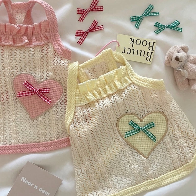 [犬 服]犬 洋服 ins人気商品 ペット犬服かわいい薄型通気性愛メッシュスリング小型犬猫ベスト