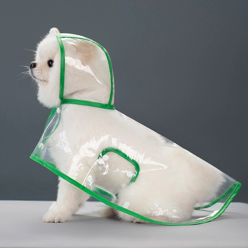 人気ペット用品犬マッキントッシュテディ中小犬新透明レインポンチョ