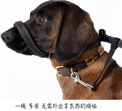 送 料 無 料！愛犬用リード大型犬用リード犬口輪一体型ドッグチェーン