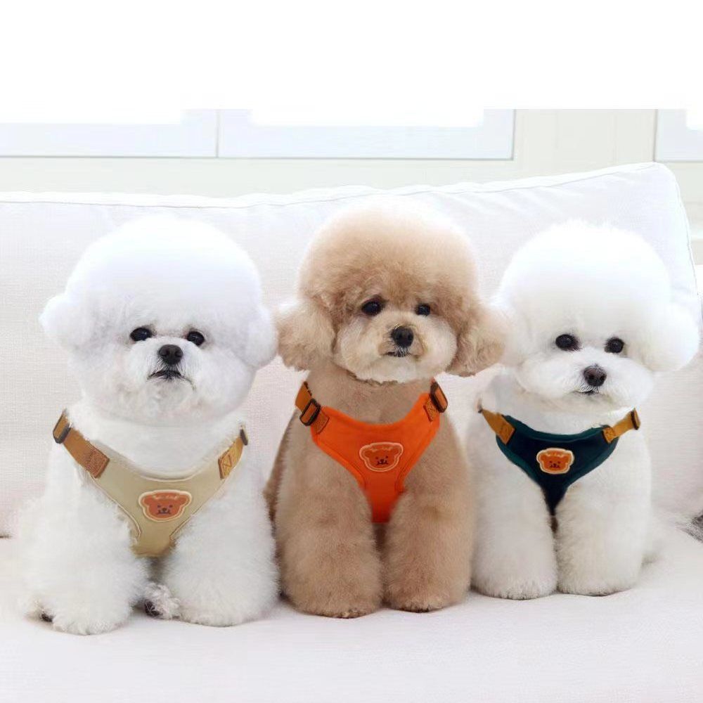 犬牽引ロープベスト小型ドッグラン熊テディ比熊通気ストラップ子犬チェーン調節 メガ割ワンピースパンツトートバッグ