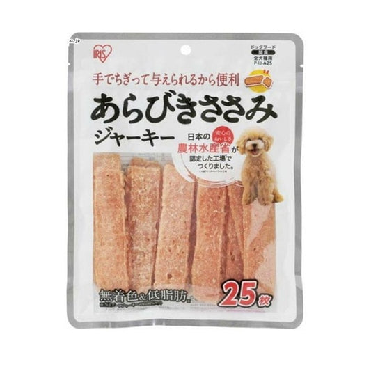 <a href="https://www.qoo10.jp/gmkt.inc/Search/brand.aspx?brandno=49458" target="_blank" class="title_brand" id="btn_brand" title="アイリスオーヤマ">アイリスオーヤマ</a>P-IJ-A25 あらびきささみジャーキー 25枚