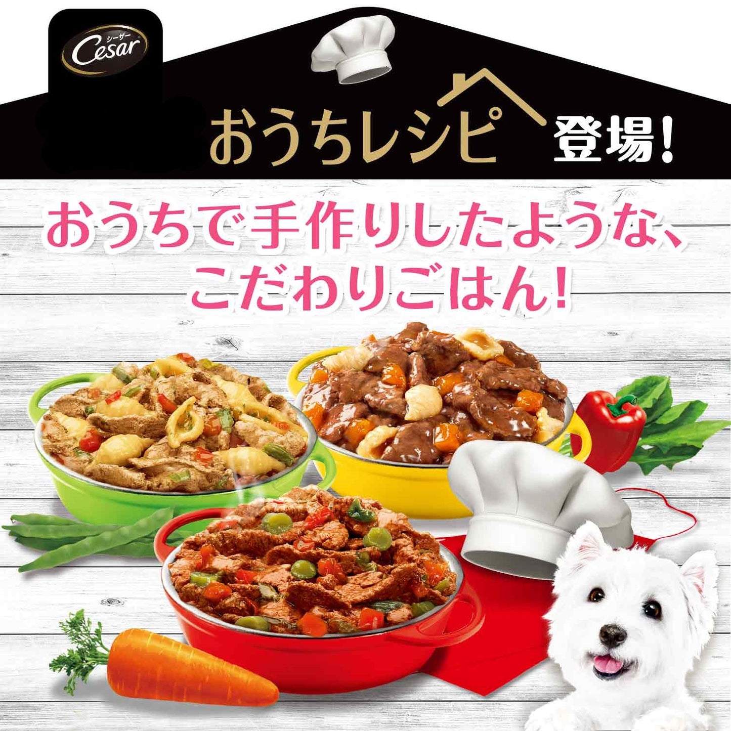 シーザー　おうちレシピ　やわらかチキン　チーズ＆野菜入り　１００ｇ　ドッグフード　ＣＲＣ45―08―45―20―00