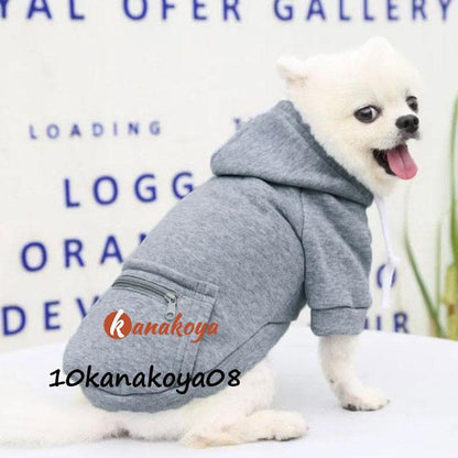 犬服 パーカー 小型犬 中型犬 秋 冬 猫 犬の服 フード付き 裏起毛 フリース ペット服 プードル チワワ ダックス プルオーバー ポケット付